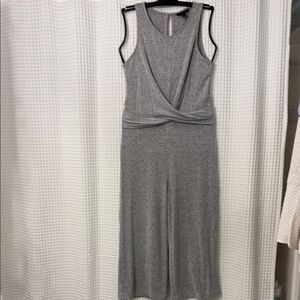 Banana Republic Gray Asymmetrical Sheath Jumpsuit Size S